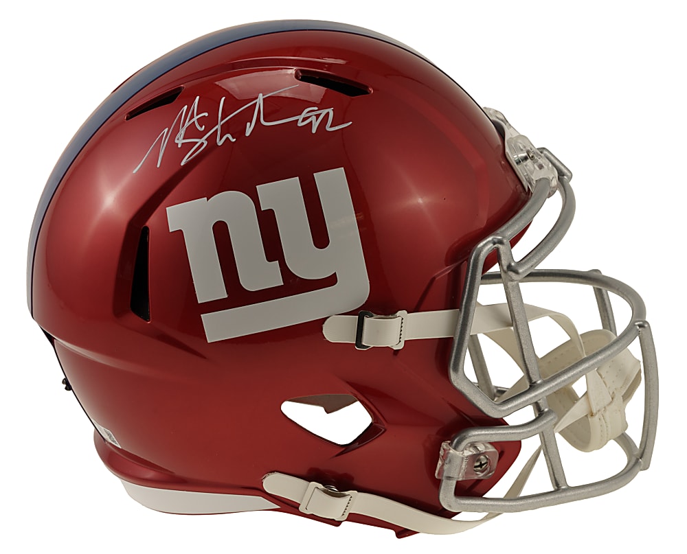 Michael Strahan Signed New York Giants Full-Size Flash Speed Helmet - Beckett