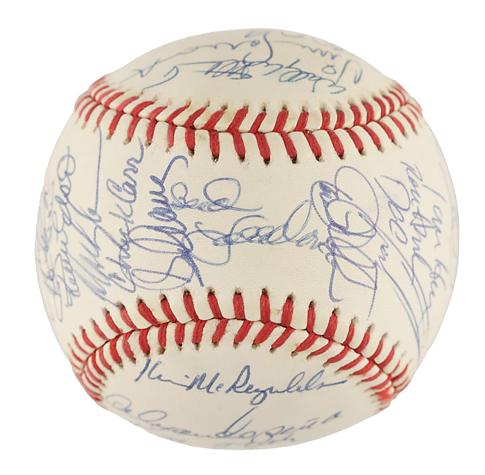 1991 New York Mets Team-Signed Baseball with Dwight Gooden and John Franco - PSA/DNA