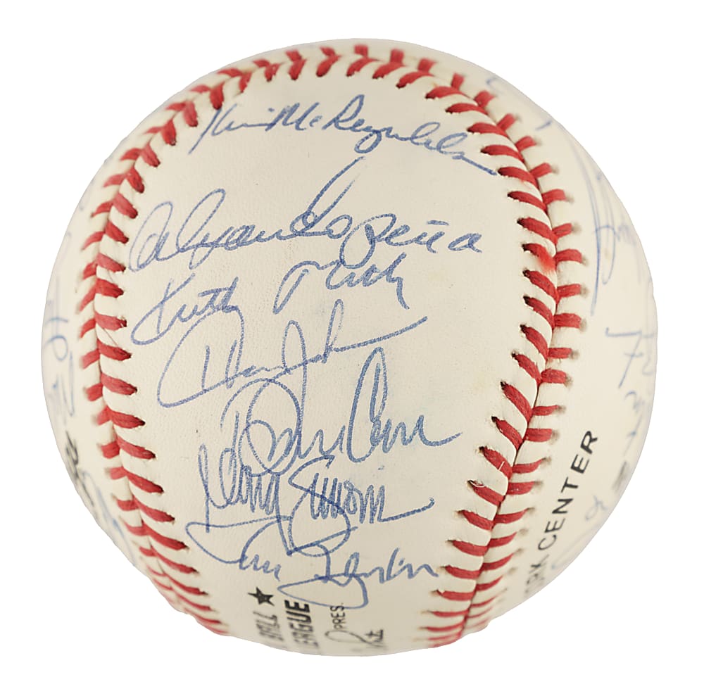 1991 New York Mets Team-Signed Baseball with Dwight Gooden and John Franco - PSA/DNA