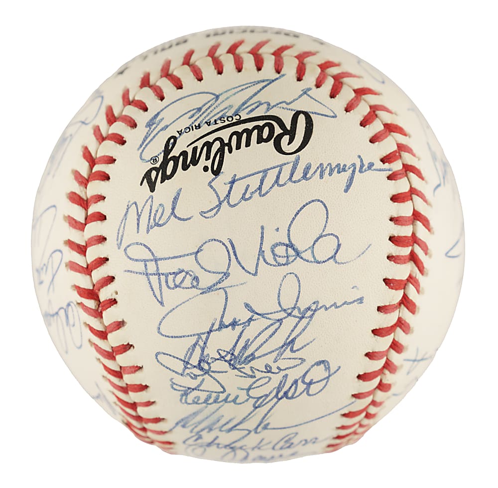 1991 New York Mets Team-Signed Baseball with Dwight Gooden and John Franco - PSA/DNA