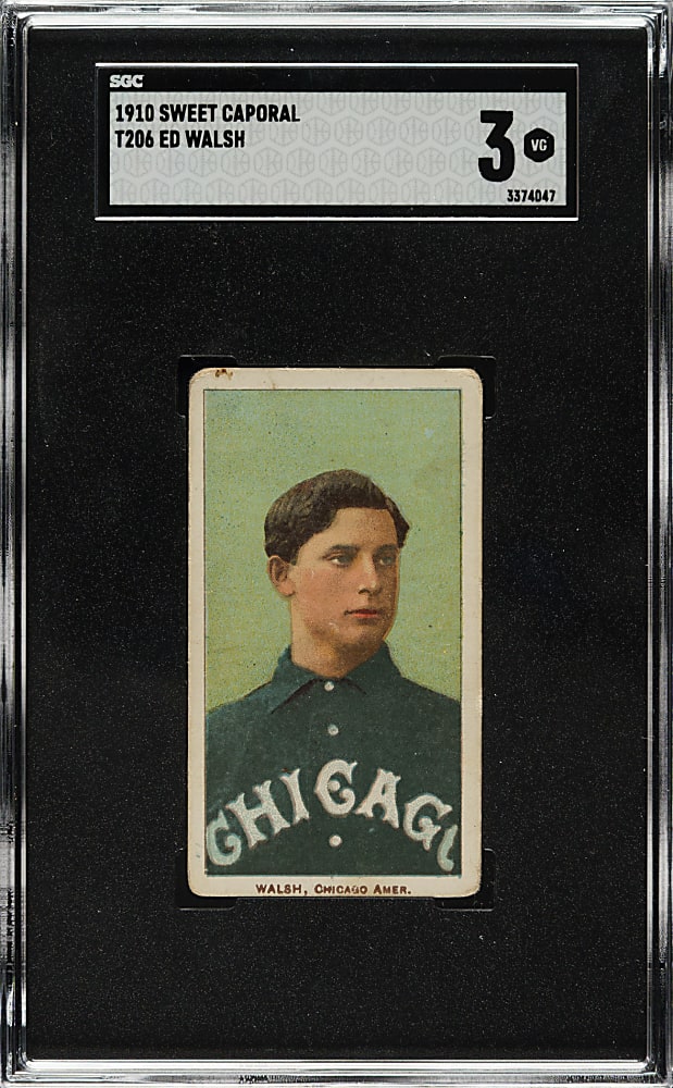 1909-1911 T206 White Border Ed Walsh SGC VG 3