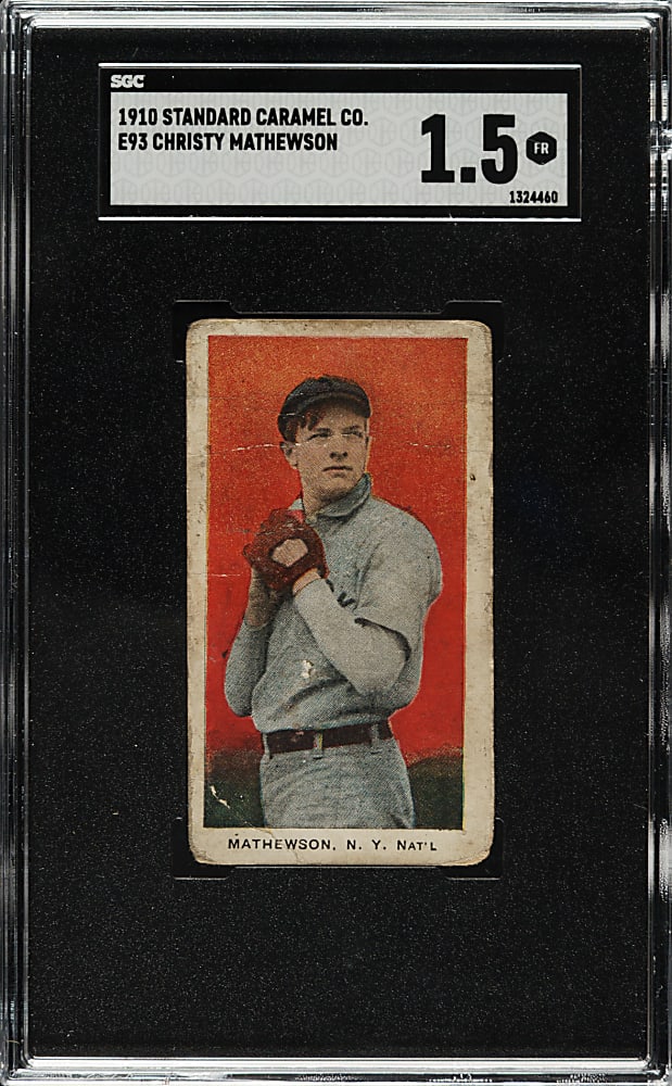 1910 E93 Standard Caramel Christy Mathewson SGC FAIR 1.5