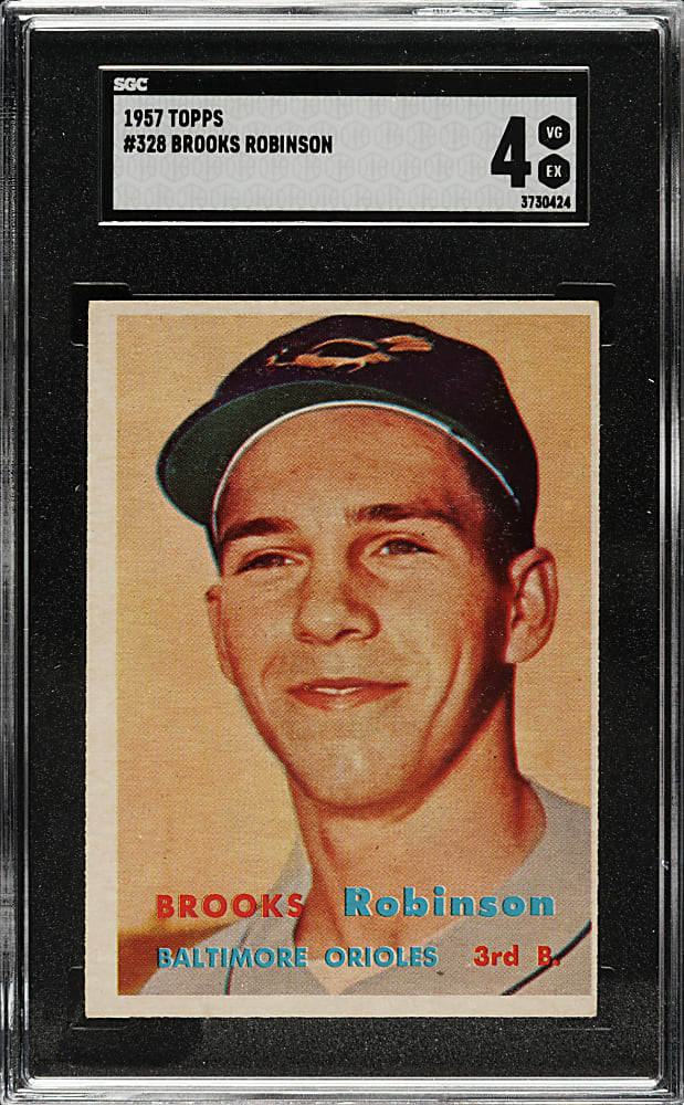 1957 Topps #328 Brooks Robinson Rookie SGC VG/EX 4