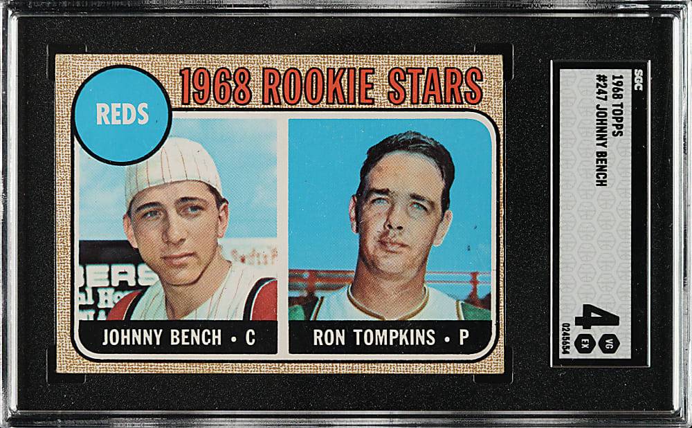 1968 Topps #247 Johnny Bench Rookie SGC VG/EX 4