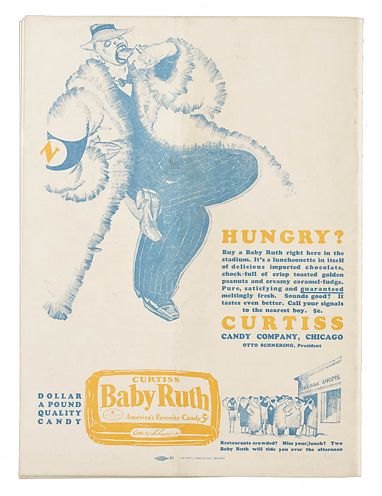 October 19, 1929 Notre Dame Fighting Irish (vs Wisconsin Badgers) Football Program - Coach Knute Rockne