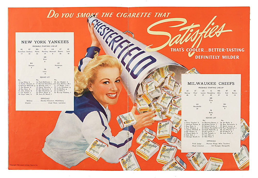 November 10, 1940 Milwaukee Chiefs (vs. New York Yankees) Program