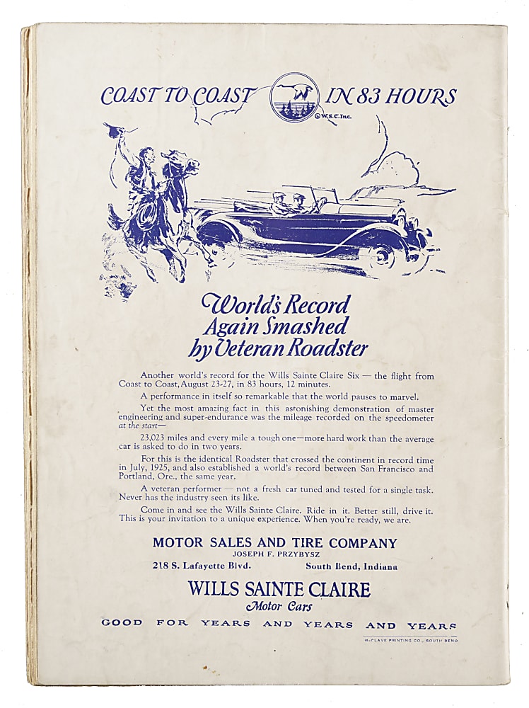 October 16, 1926 Notre Dame Fighting Irish (vs. Penn State Nittany Lions) Football Program