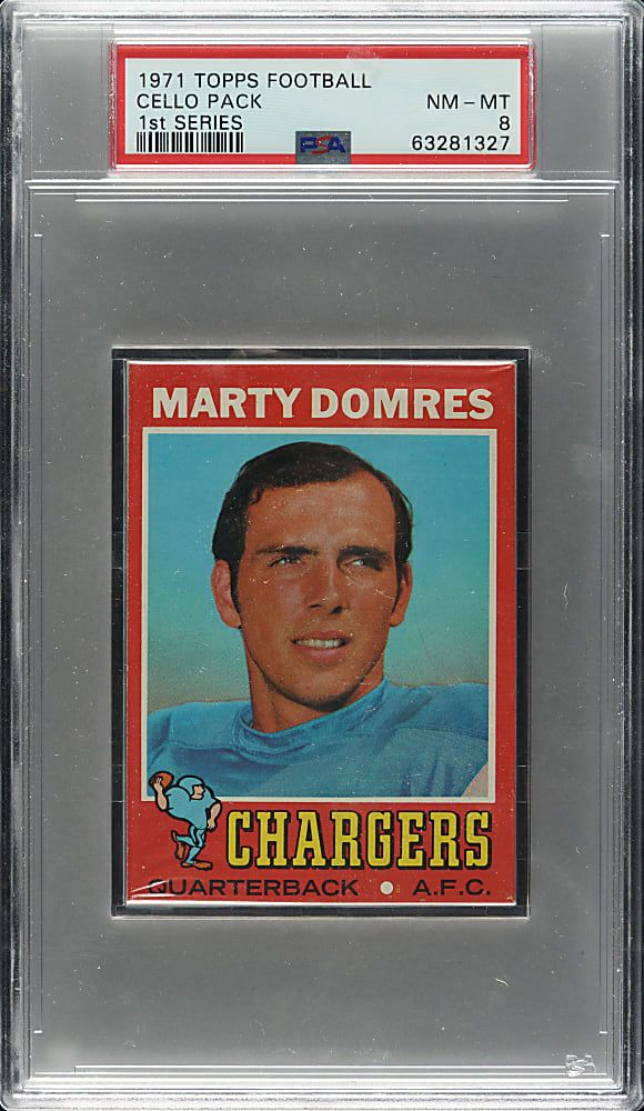 1971 Topps Football First Series Unopened Cello Pack PSA NM-MT 8