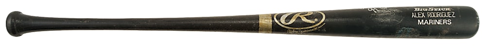 1999 Alex Rodriguez Seattle Mariners Signed Game-Used Bat