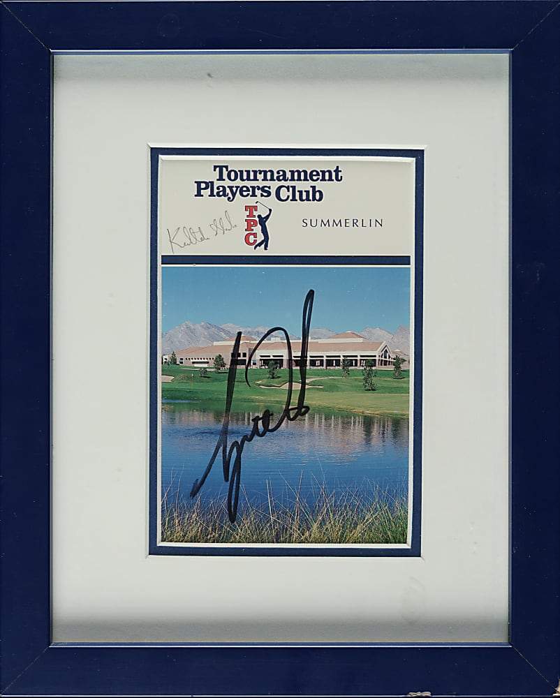 Tiger Woods and Kultida Woods Signed Score Card - Beckett