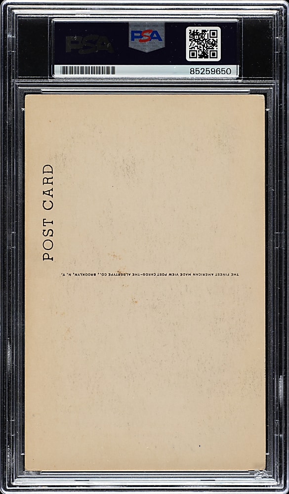 Signed 1946-1952 Albertype (Type 2) Black-and-White Hall of Fame Postcard Clark Griffith PSA/DNA MINT 9