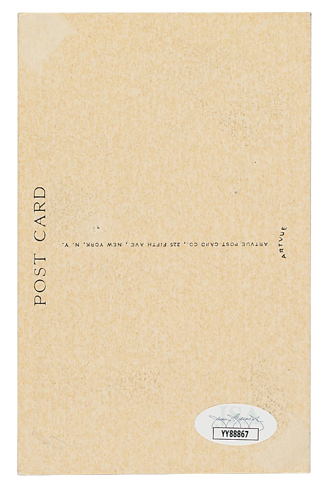 Signed 1953-1955 Artvue (Type 1) Black-and-White Hall of Fame Postcard Mickey Cochrane - PSA/DNA