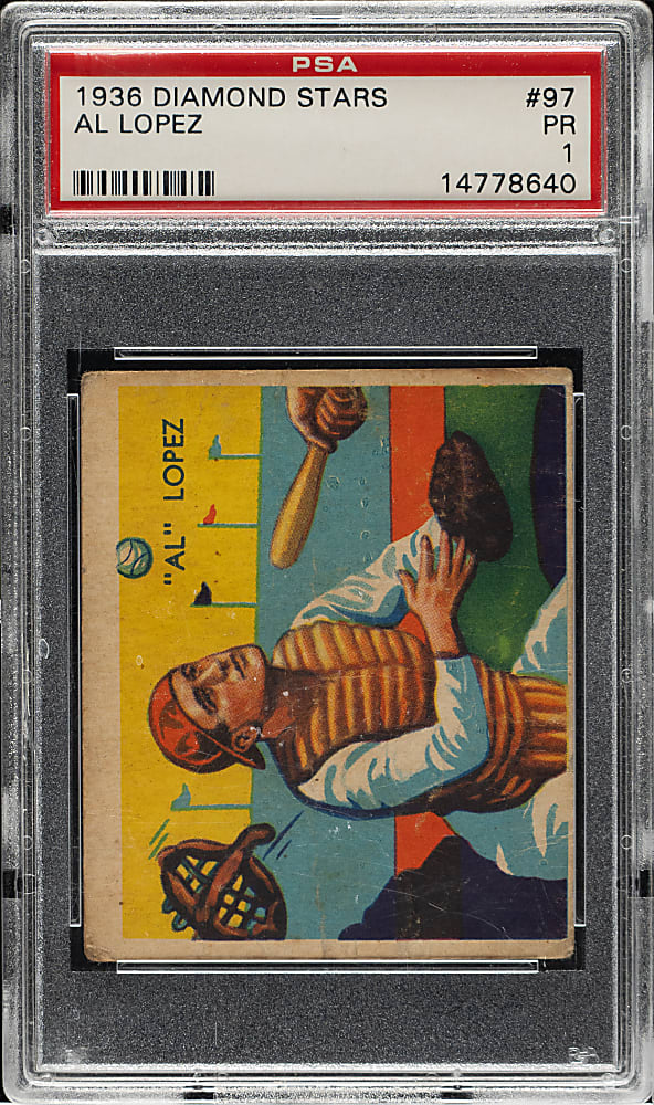 1934-1936 R327 Diamond Stars #97 Al Lopez High Number PSA POOR 1