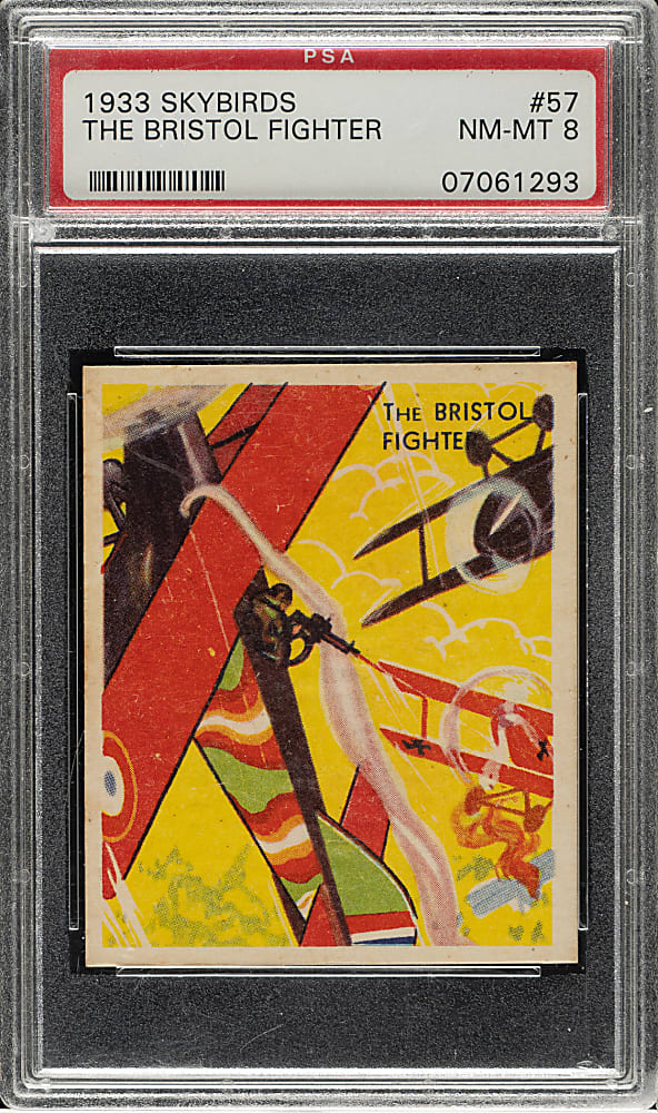 1933-1934 R136 National Chicle "Sky Birds" #57 The Bristol Fighter PSA NM-MT 8