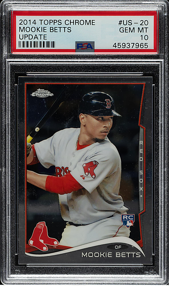 2014 Topps Chrome Update #US-20 Mookie Betts Rookie PSA GEM MINT 10