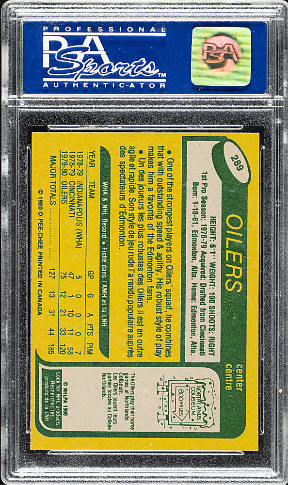 1980-1981 O-Pee-Chee Hockey #289 Mark Messier Rookie PSA MINT 9