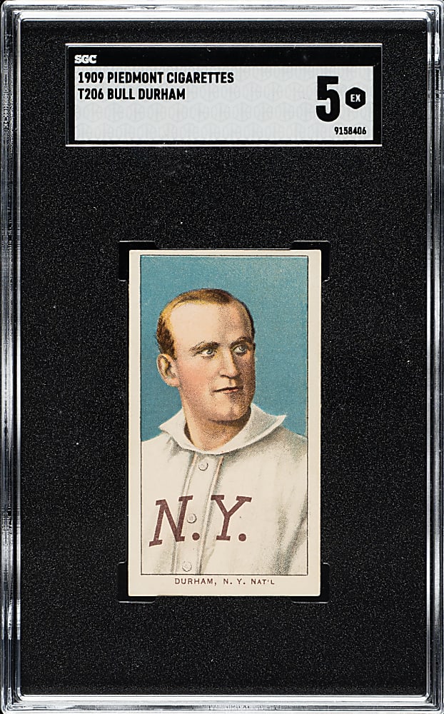 1909-1911 T206 White Border Bull Durham SGC EX 5