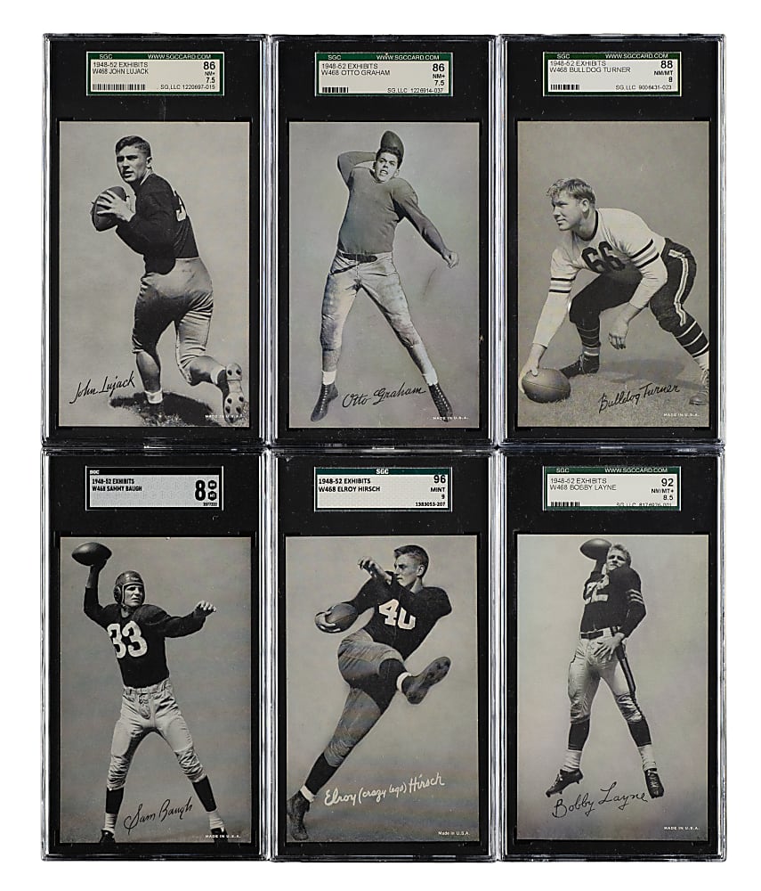 1948-1952 W468 Football Exhibits SGC-Graded Complete Set (59)