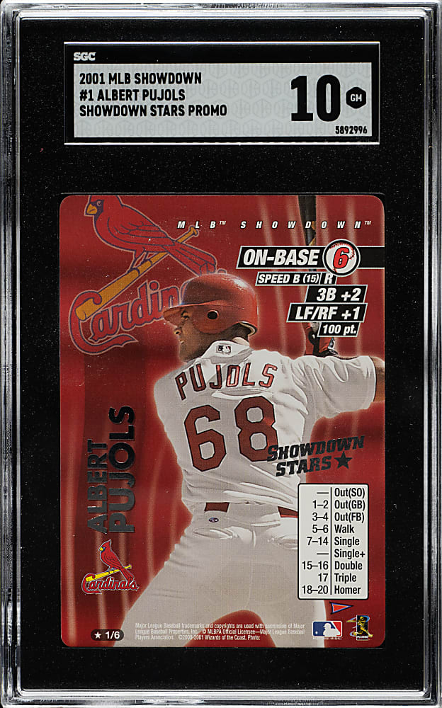 2001 MLB Showdown Pennant Run Stars Promo #1 Albert Pujols SGC GEM MINT 10