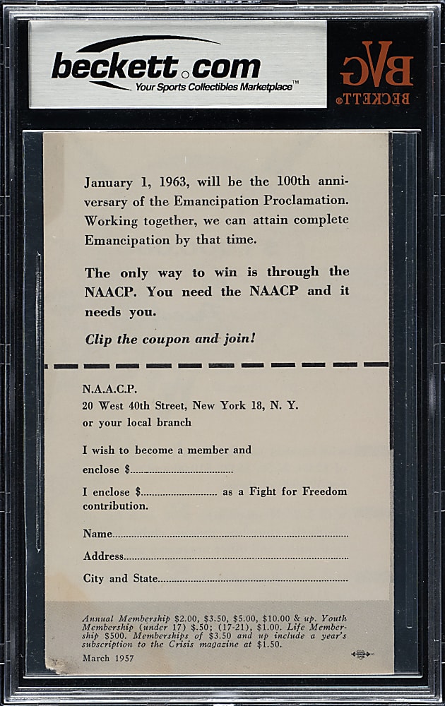 1957 NAACP Freedom Fund Campaign Folder Jackie Robinson BVG FAIR 1.5