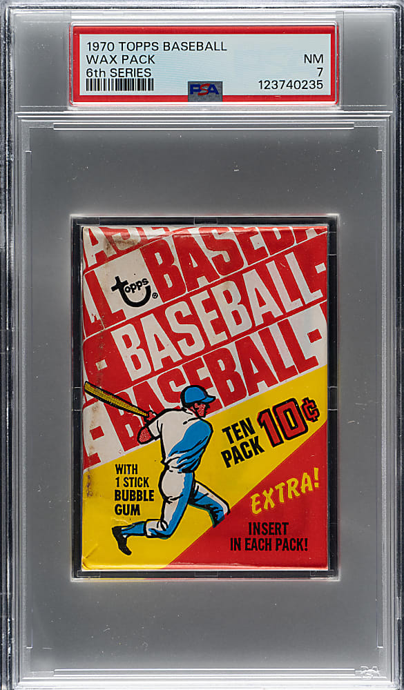 1970 Topps Sixth Series Unopened Wax Pack PSA NM 7