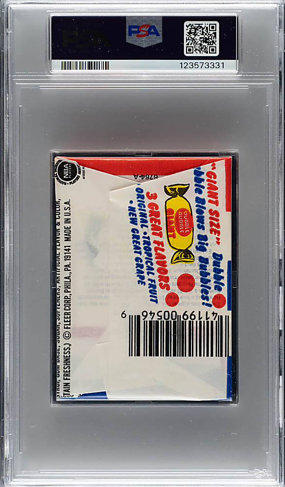 1986-1987 Fleer Basketball Unopened Wax Pack PSA NM-MT 8 - Michael Jordan on Top