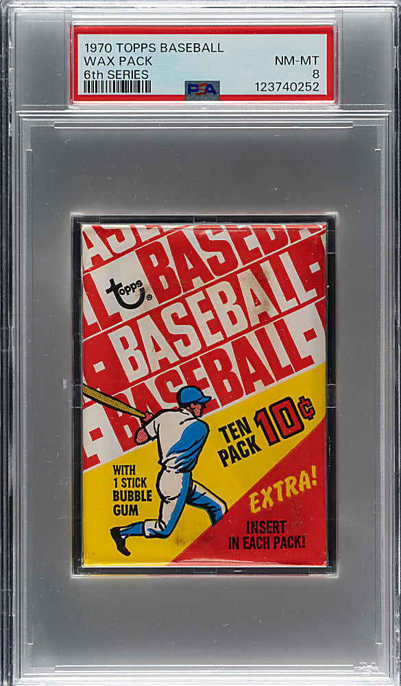 1970 Topps Sixth Series Unopened Wax Pack PSA NM-MT 8