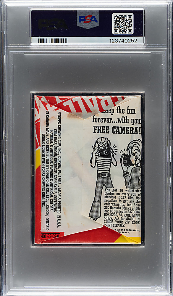 1970 Topps Sixth Series Unopened Wax Pack PSA NM-MT 8