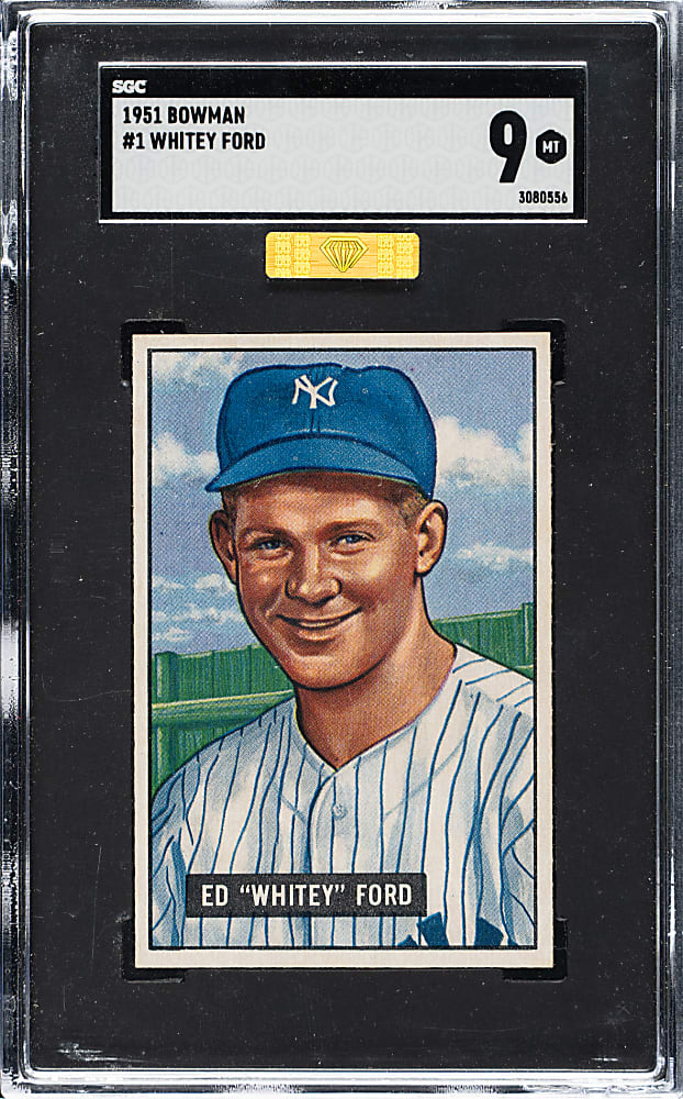 1951 Bowman #1 Whitey Ford Rookie SGC MINT 9 (MBA Gold Diamond) - 1 of 3 - Highest Graded!