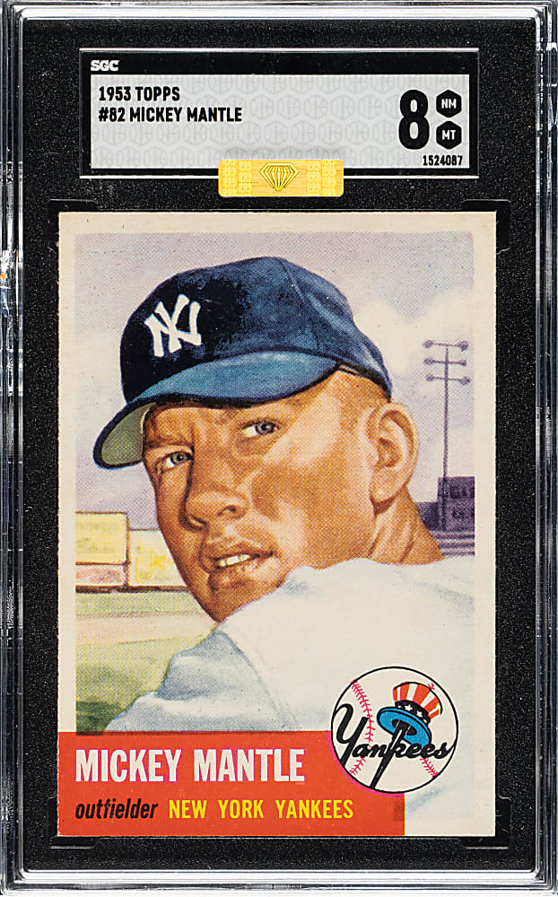 1953 Topps #82 Mickey Mantle SGC NM/MT 8 (MBA Gold Diamond)