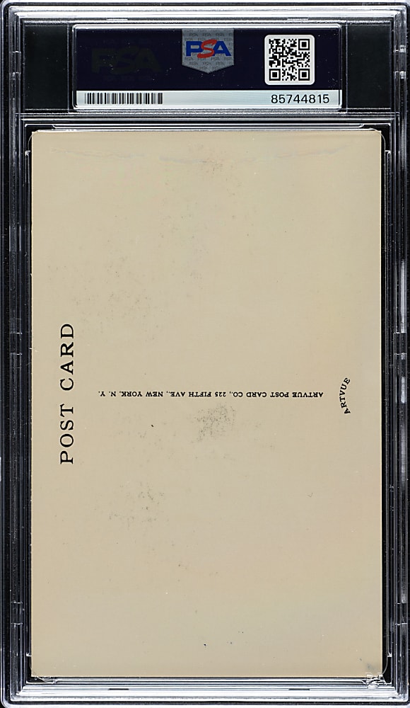 Signed 1956-1963 Artvue (Type 2) Black-and-White Hall of Fame Postcard Bill Terry PSA/DNA NM-MT 8