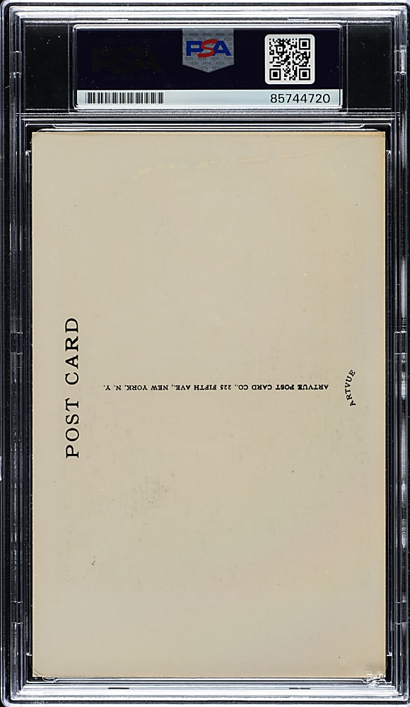 Signed 1956-1963 Artvue (Type 2) Black-and-White Hall of Fame Postcard Bill Dickey PSA/DNA MINT 9