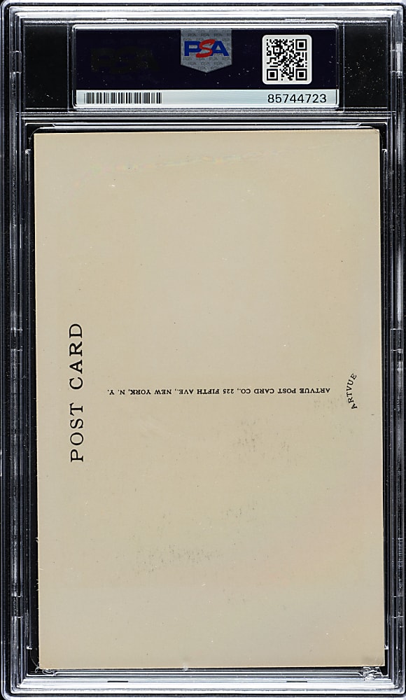 Signed 1956-1963 Artvue (Type 2) Black-and-White Hall of Fame Postcard Bob Feller PSA/DNA GEM MINT 10