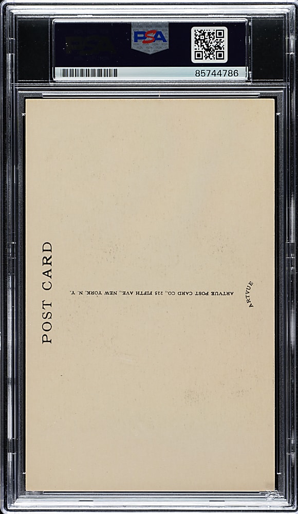 Signed 1953-1955 Artvue (Type 1) Black-and-White Hall of Fame Postcard Lefty Grove PSA/DNA NM-MT 8