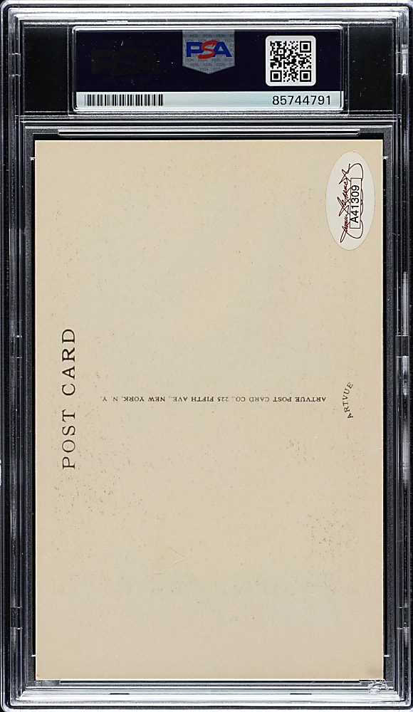 Signed 1956-1963 Artvue (Type 2) Black-and-White Hall of Fame Postcard Carl Hubbell PSA/DNA GEM MINT 10