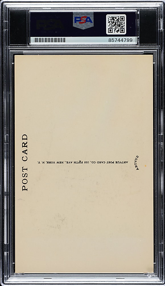 Signed 1956-1963 Artvue (Type 2) Black-and-White Hall of Fame Postcard Carl Hubbell PSA/DNA GEM MINT 10