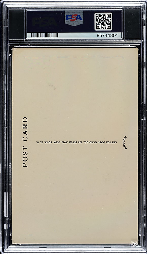 Signed 1956-1963 Artvue (Type 2) Black-and-White Hall of Fame Postcard Ted Lyons - PSA/DNA