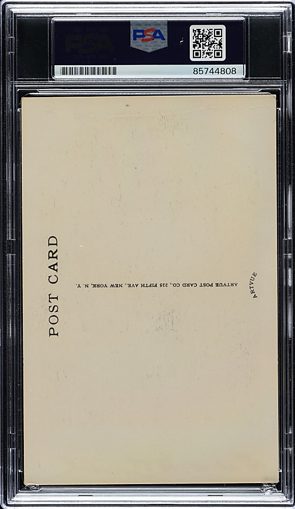 Signed 1956-1963 Artvue (Type 2) Black-and-White Hall of Fame Postcard Edd Roush PSA/DNA GEM MINT 10