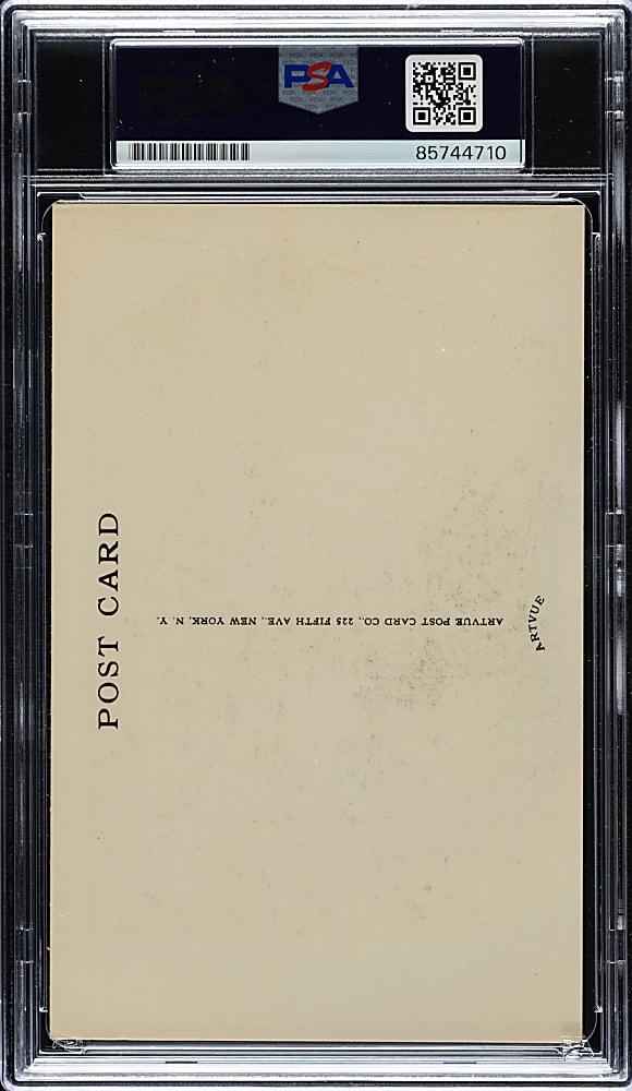 Signed 1956-1963 Artvue (Type 2) Black-and-White Hall of Fame Postcard Max Carey PSA/DNA MINT 9