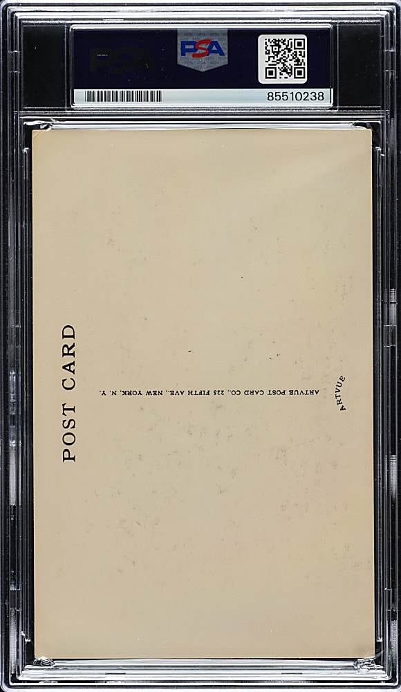 Signed 1956-1963 Artvue (Type 2) Black-and-White Hall of Fame Postcard Max Carey PSA/DNA MINT 9