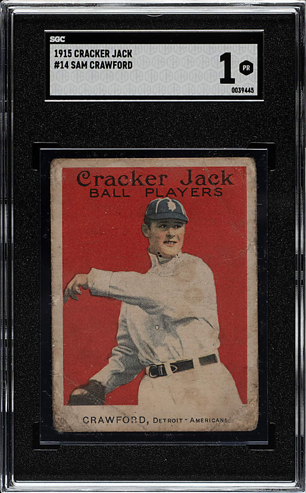 1915 E145 Cracker Jack #14 Sam Crawford SGC POOR 1