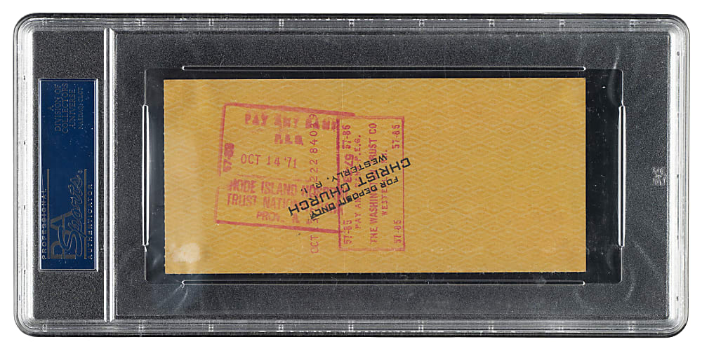 1971 Frank Frisch Signed Check - PSA/DNA