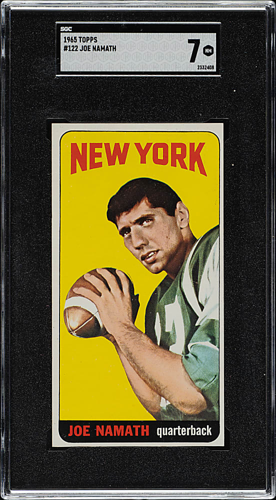 1965 Topps Football #122 Joe Namath Rookie SGC NM 7
