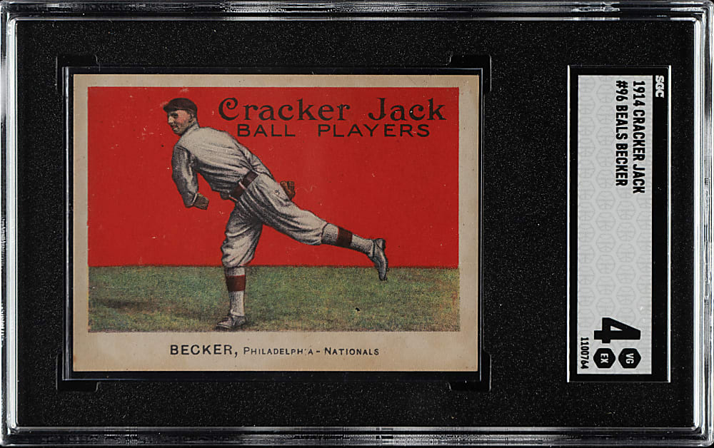 1914 E145 Cracker Jack #96 Beals Becker SGC VG/EX 4