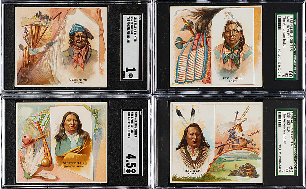 1888 N36 Allen & Ginter "American Indians" SGC- and PSA-Graded Complete Set (50)