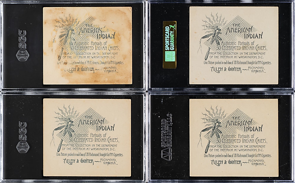 1888 N36 Allen & Ginter "American Indians" SGC- and PSA-Graded Complete Set (50)