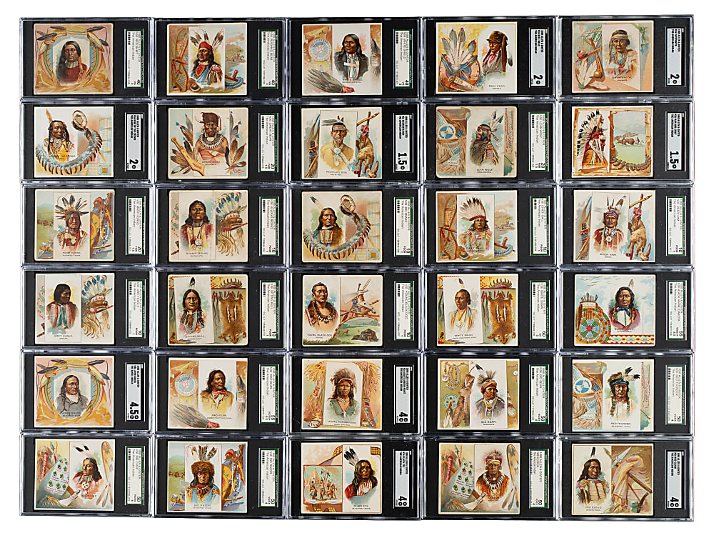 1888 N36 Allen & Ginter "American Indians" SGC- and PSA-Graded Complete Set (50)