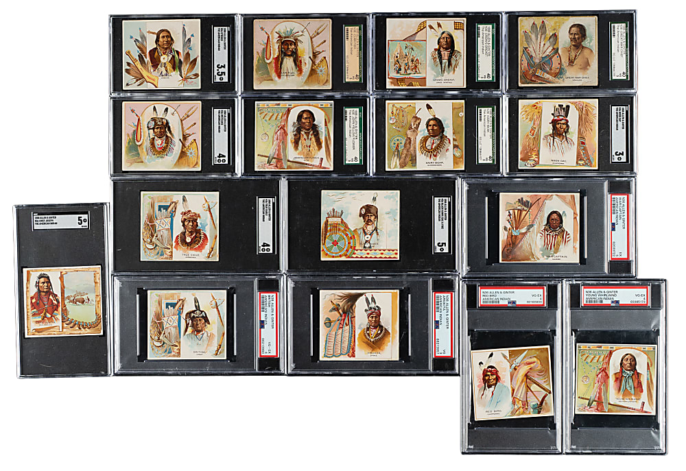 1888 N36 Allen & Ginter "American Indians" SGC- and PSA-Graded Complete Set (50)