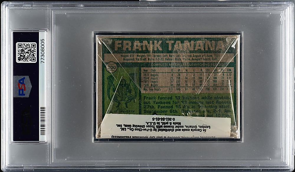 1977 Topps Unopened Cello Pack PSA MINT 9 - Boston Red Sox on Top