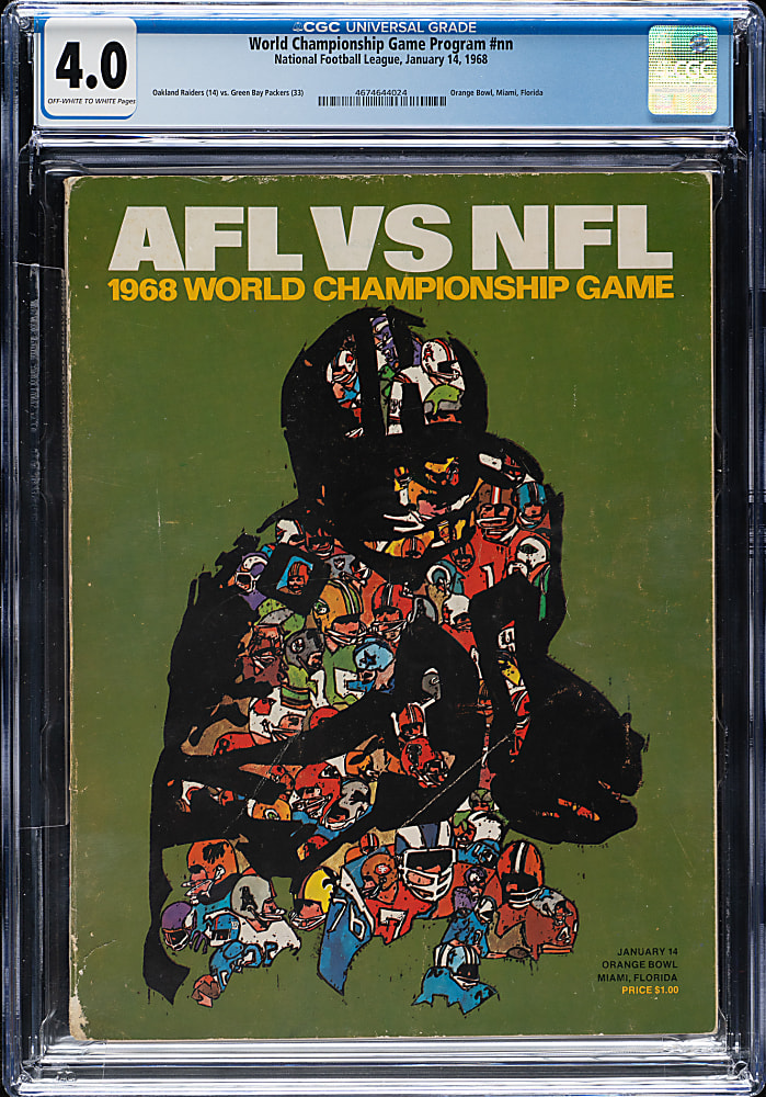 1968 Super Bowl II Program CGC 4.0